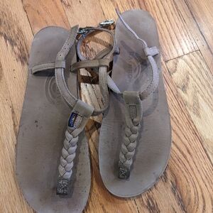 Rainbow Women's Brown Braided Sandals